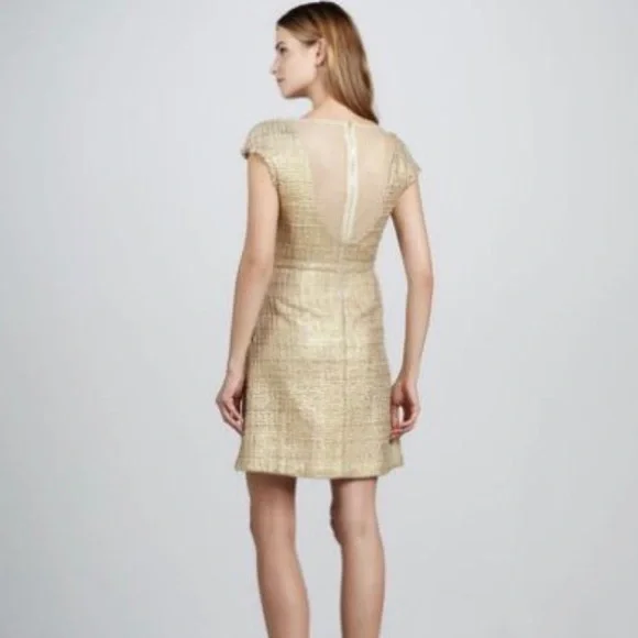 Alice + Olivia Gold Mini Dress - Picture 2 of 8